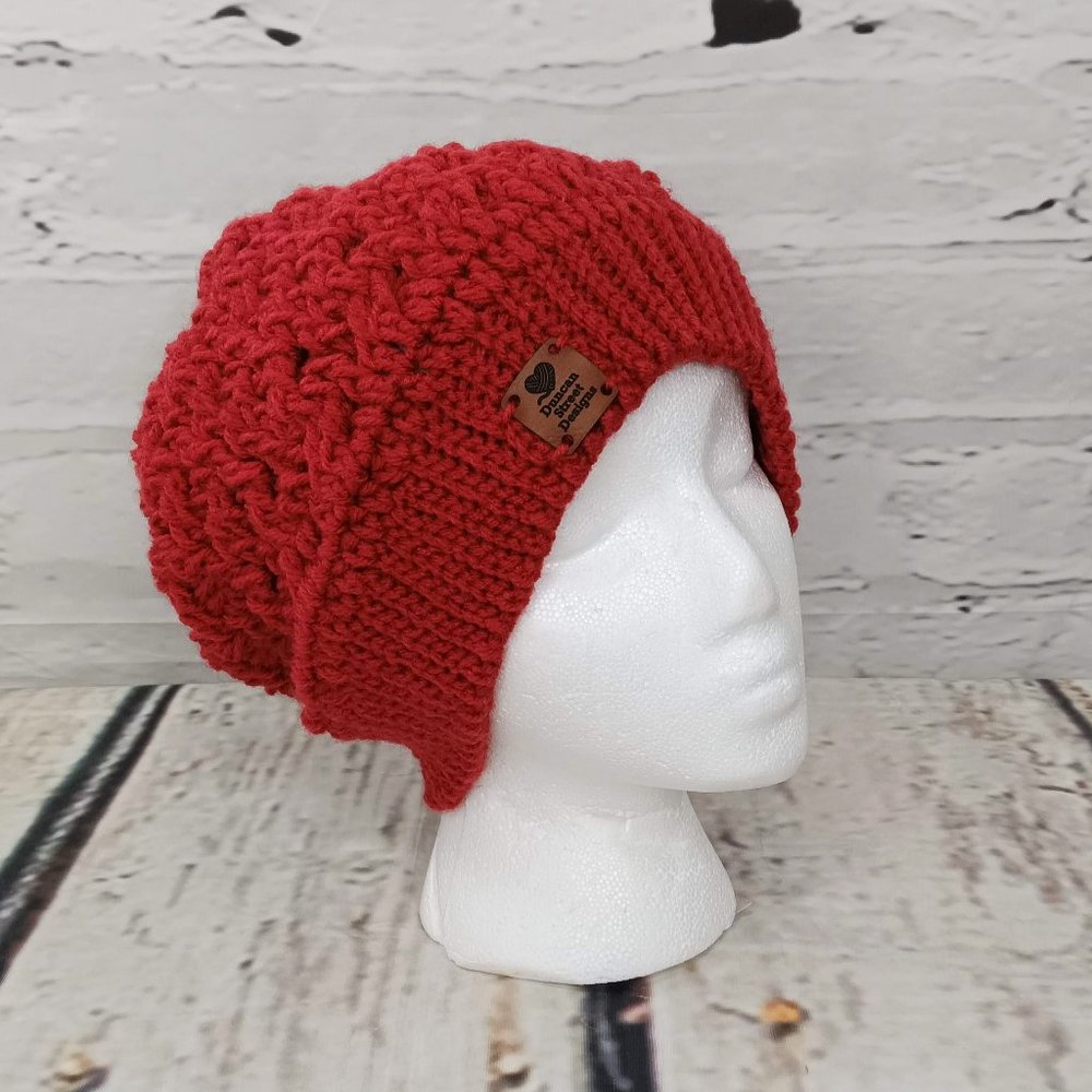 Duncan Street Designs Twisted Cable Hand Crocheted Beanie Hat